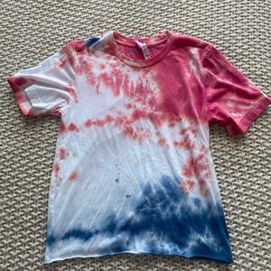 Red White and Blue Tie Dye Shirt